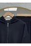 Nilbahar Hooded Zippered Pants Set-Ma2877 Black - 3