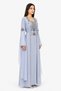 Women's Long Caftan with Shiny Stones and Extended Sleeves Above Wrist Model 04 - 3