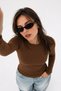 Women's Comfort Casual Spring Coffee Blouse