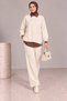 Women's comfortable fit knit set with button detail - 2 piece