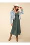 Rochie maxi, verde - 4