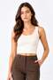 Crop Strapless Tank Top-Cream