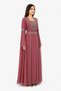 Women's Long Caftan with Shiny Stones and Extended Sleeves Above Wrist Model 04 - 3
