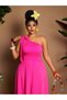 Rochie maxi, roz - 3