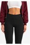 Women's Black Steel Interlock Corset Supported Body Shaper Gathering High Waist Leggings - 3