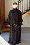 🌸   Floral Patterned Cotton Prayer Dress with Self-Scarf - 3