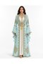 Women's Long Caftan with Handwork Stones and Embroidery on It Model 10