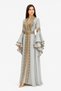 Women's Long Caftan with Hand Embellishments and Shiny Stones Work Butterfly Sleeves Caftan Model 05 - 3