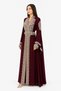 Women's Long Caftan with Shiny Stones and Pearl Work, Model 13 - 2