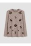 Esvab • Modern & Distinctive Zero Roba Collar Embroidered Women's T-Shirt