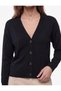 Long Sleeve Buttoned V-Neck Striped Knitwear Cardigan - 4