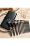 14 PCS Professional Makeup Brush Set with PU Leather Travel Case, Ultra Soft Synthetic Bristles for Foundation, Powder, Blush, Contour, Concealer & Eyeshadow, Makeup Brushes for Face and Eyes - 4