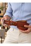 Genuine Leather Tan Men's Belt – for Jeans and Daily Use - 4