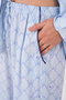 Lulu's Friends Shirt Collar Front Buttoned Long Sleeve Pocketed Trouser Set Logo and Pattern Print Detail on Sleeves and Pockets Embroidery Detail on Sleeves and Pockets Woven Viscose Fabric Women's Pajama Set - 5