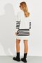 Women's Ecru Striped Knitwear Tunic Yvz202 - 4