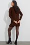 Women's Brown Knitwear Tunic Yvz110 - 5