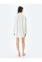 Long Sleeve Linen Blended Shirt Beach Dress - 4