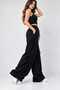 Side-Tied Ribbon Detailed Wide-Leg Knitted Sweatpants - 2