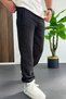 Men's Thick Sweatpants with Stoppers Black Edw520 - 2