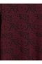 Burgundy Crew Neck Floral Dress - 3