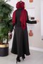 Zippered Jacket Skirt Scuba Suit Black - 5