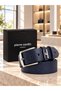 Genuine Leather Navy Blue Men's Belt – for Jeans and Daily Use - 5