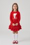 Girl's Red Long Sleeve Ataturk Printed T-Shirt Red Double Ruffle Skirt 23 April 29 October Show Outfit - 3