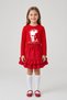 Girl's Red Long Sleeve Ataturk Printed T-Shirt Red Double Ruffle Skirt 23 April 29 October Show Outfit - 2