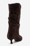 Petty Brown Suede Genuine Leather Women's Gusseted Boots - 7