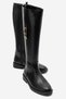 Morley Black Leather Buckle Women's Riding Boots