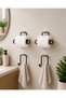 4 Piece Bathroom Kitchen Set 2 Roll Paper Holders 2 Towel Hangers