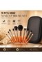 9-Piece Mini Makeup Brush Set with Portable Travel Case – Soft Synthetic Bristles Makeup Brushes for Powder, Blush, Foundation, Eyeshadow & Concealer – Travel Friendly Cosmetic Brush Kit - 7