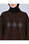 Women's Brown Stone Embroidered Slit Oversize Oysho Tunic - 4