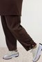 67081 Large Size Pants with Button Detail on the Leg and Low Sleeve Modal Set - Brown - 7
