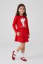 Girl's Red Ataturk Long Sleeve T-Shirt Red Ribbon Skirt 23 April 29 October Show Outfit - 3