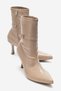 Andora Women's Crinkled Patent Leather Heeled Boots