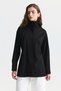 Belted Stand Collar Shirt