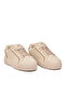 Beige Lace-Up Thick Comfortable Sole Women's Casual Walking Shoes Sneaker 26201 - 4