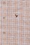 Men Slim Fit Long Sleeve Checkered Casual Shirt, Beige - 5