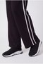 Women's Plus Size Black Striped Tracksuit Set with Stone Detail - 4