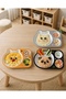 3 Different Models of Melamine Children's Dinner Plate Set - 3-Compartment Unbreakable Baby Feeding Tray (Blw Plate) - 3