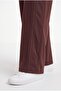 Women's Plus Size Crew Neck Vertical Ribbed Brown Tracksuit Set - 4
