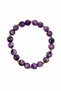 Natural stone bracelet (amethyst - round beads)