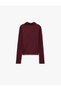 Cotton Slim Fit Zippered Long Sleeve Camisole Polo Neck T-Shirt - 2