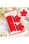 14-Piece Red Daisy Flower Hairpin and Towel Elastic Hairpin Set - 2