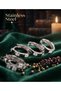 Brass Silver Color Zircon Stone Ring Snake Model Ysx Trio Earring Set