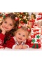 New Year's Children's Hair Accessory Set Christmas Teddy Bear Socks Starry Snap Clips and Towel Clips 16 Pieces