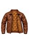Men's Pu Leather Premium Bomber Coat Quilted Lined Leather Jacket Water and Wind Resistant - 3