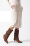 Petty Toprak Suede Genuine Leather Women's Gusseted Boots - 2