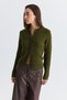 Hair Braid Detailed Knitwear Cardigan